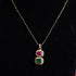 22 Carat Gold Black Beads With Pink Andgrean Locket Mangalsutra  7.942g by Mahita Collections